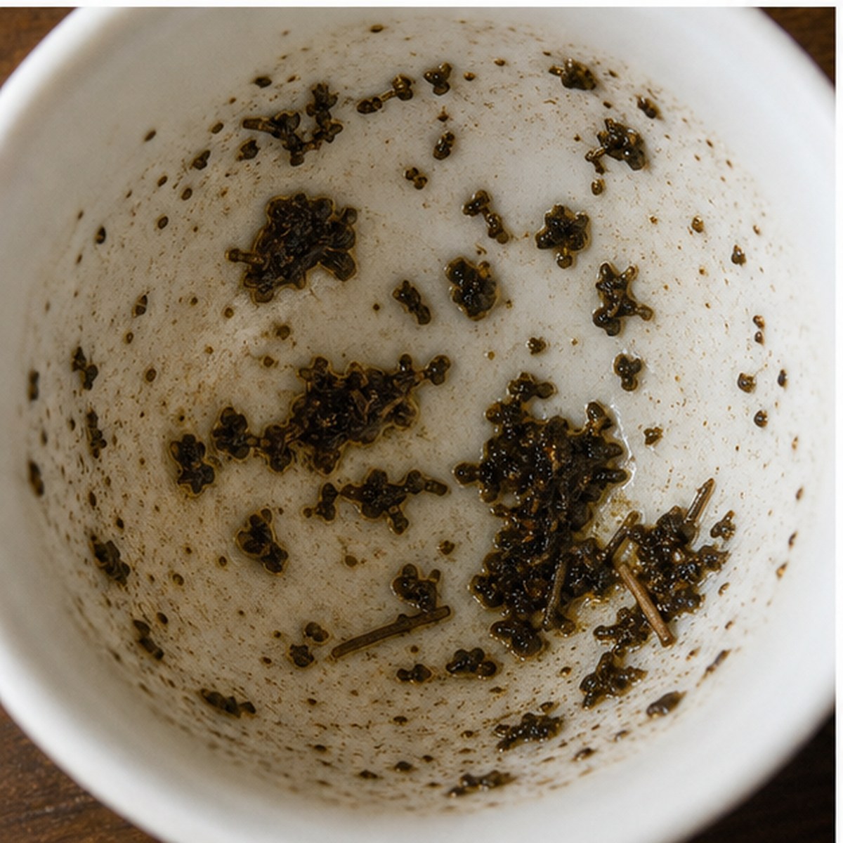 Telephone tea leaves cup variation two