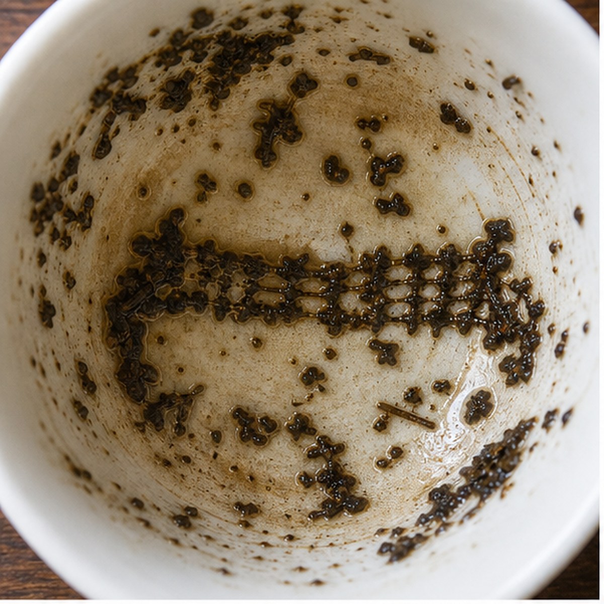 Tennis Net tea leaf reading cup example