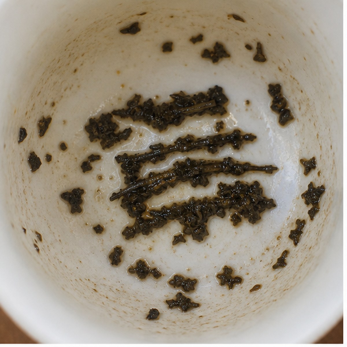 Timber tea leaf reading cup example