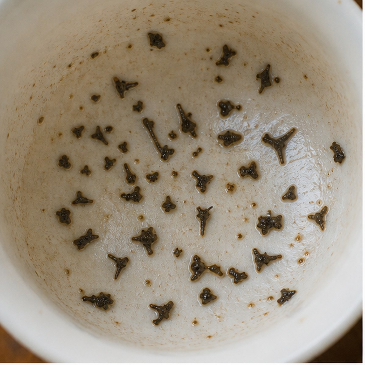 Tin Tacks tea leaf reading cup example