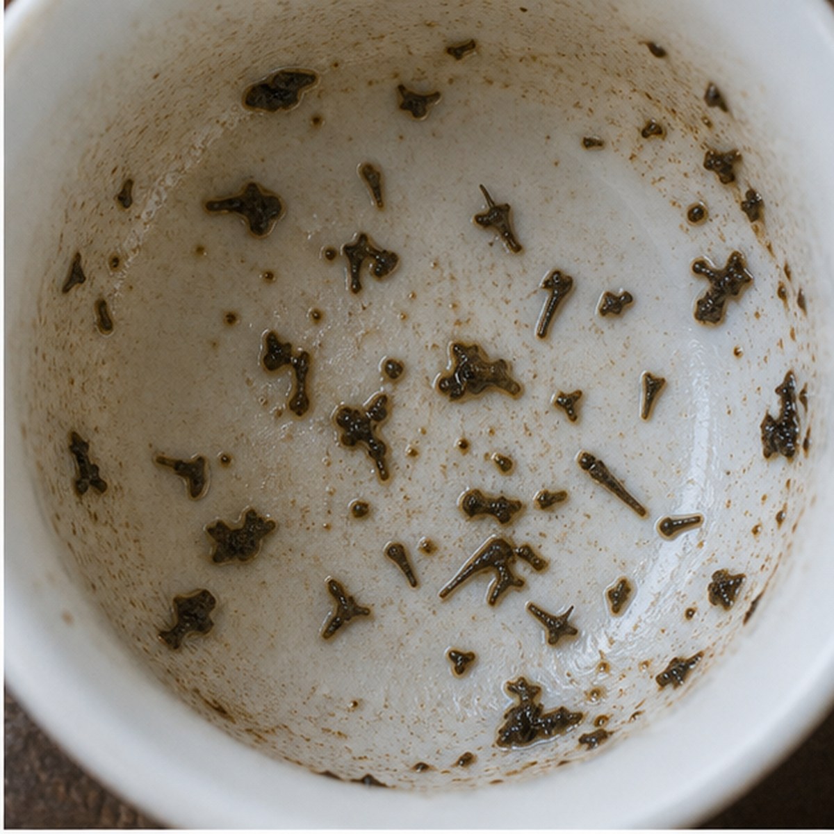 Tin Tacks tea leaves cup variation one