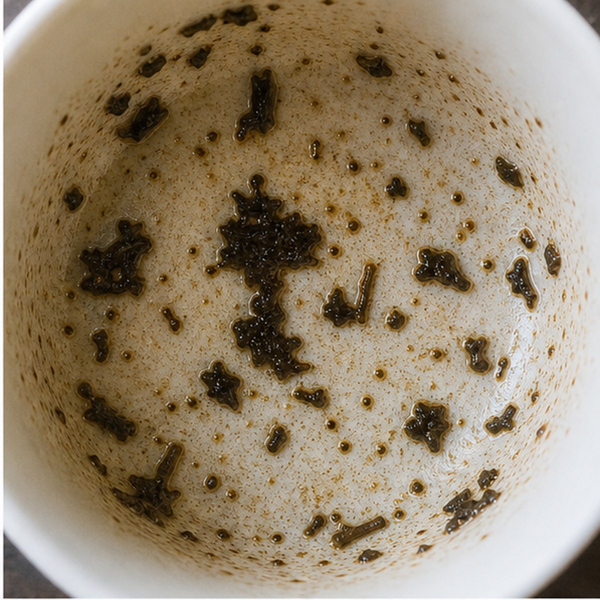 Toadstool tea leaves cup variation one