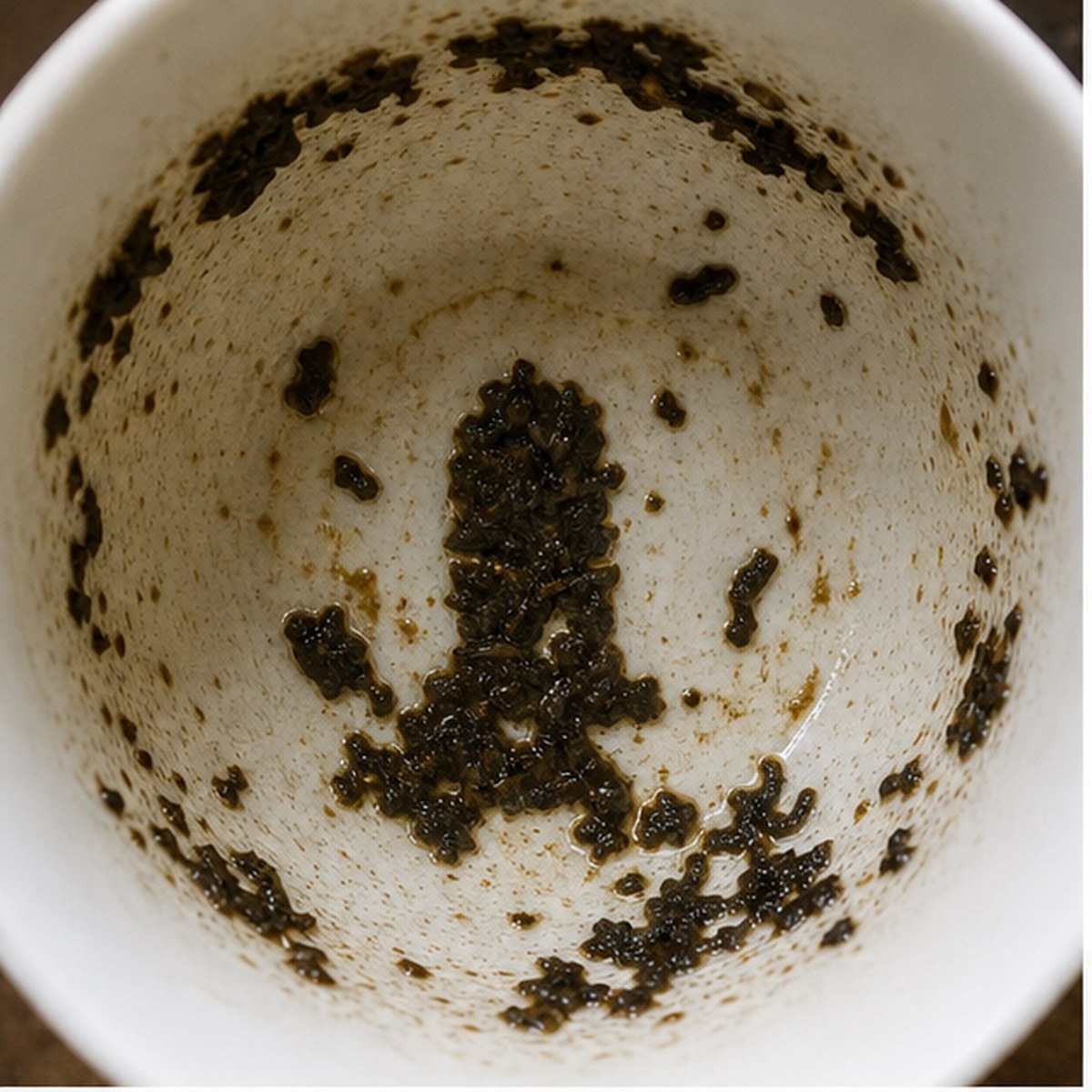 Tombstone tea leaf reading cup example