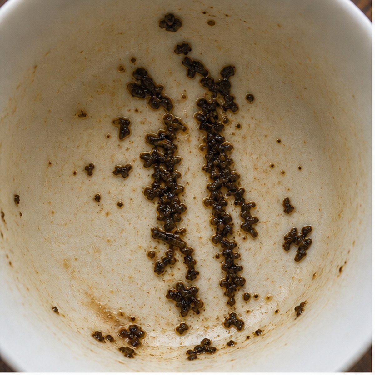 Tram Line tea leaf reading cup example
