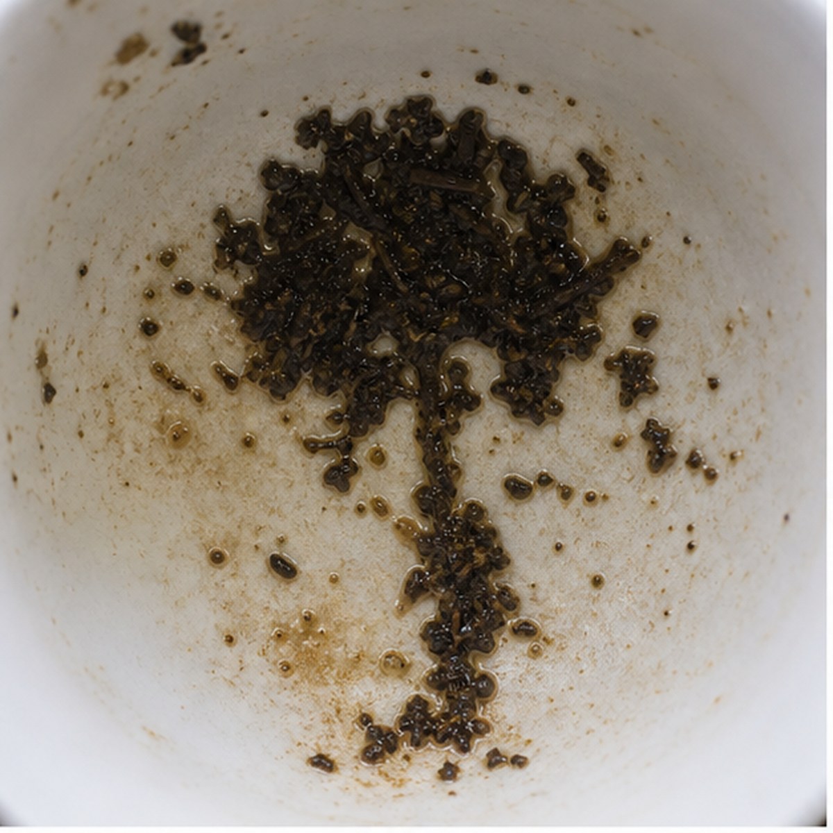Tree tea leaf reading cup example