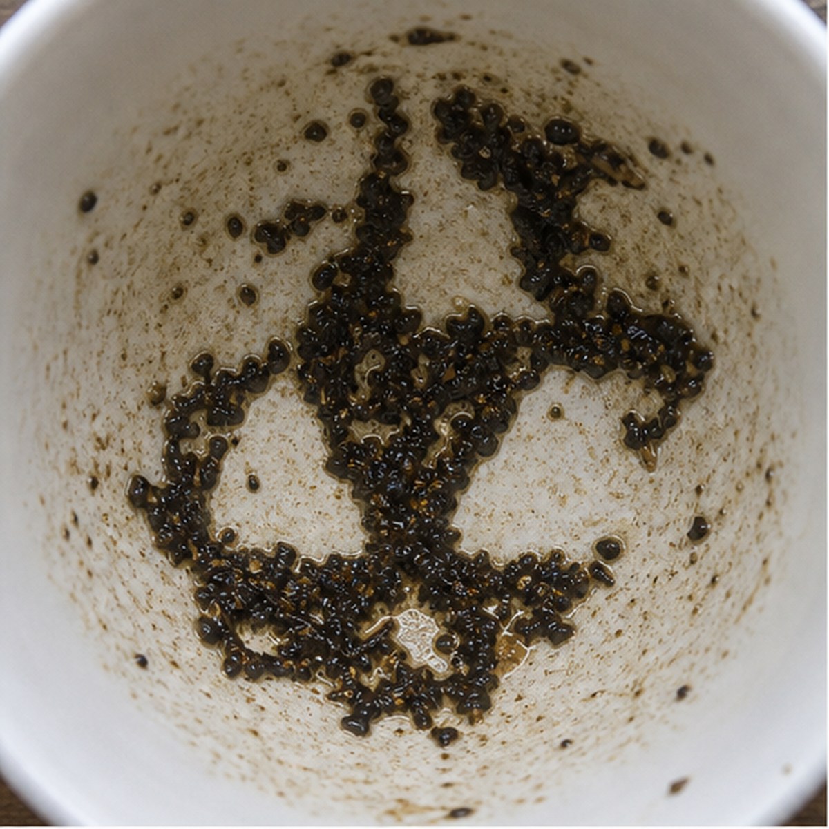 Triangles tea leaf reading cup example