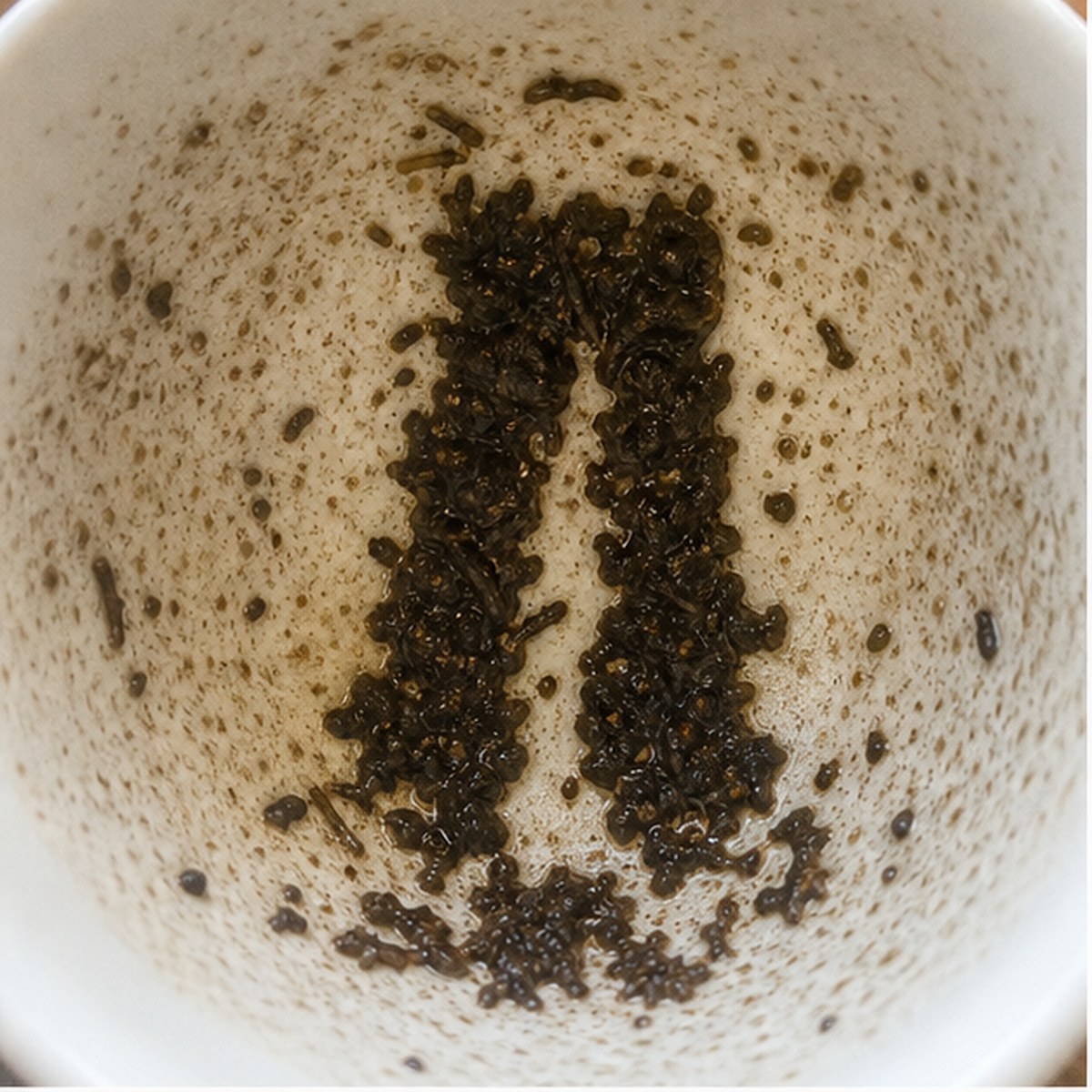 Trousers tea leaf reading cup example