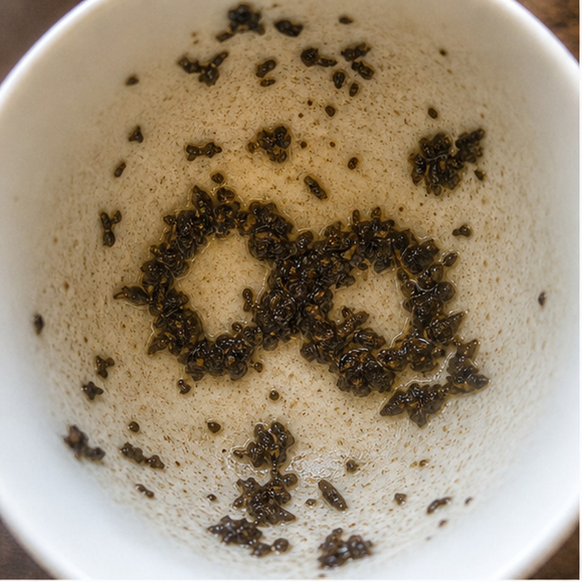 True Lover'S Knot tea leaf reading cup example