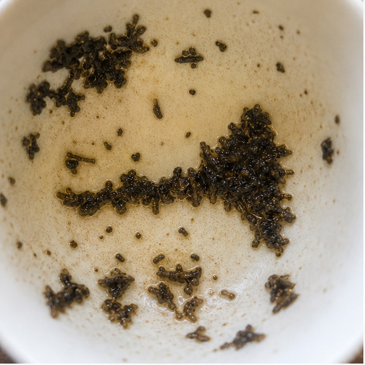 Trumpet tea leaf reading cup example