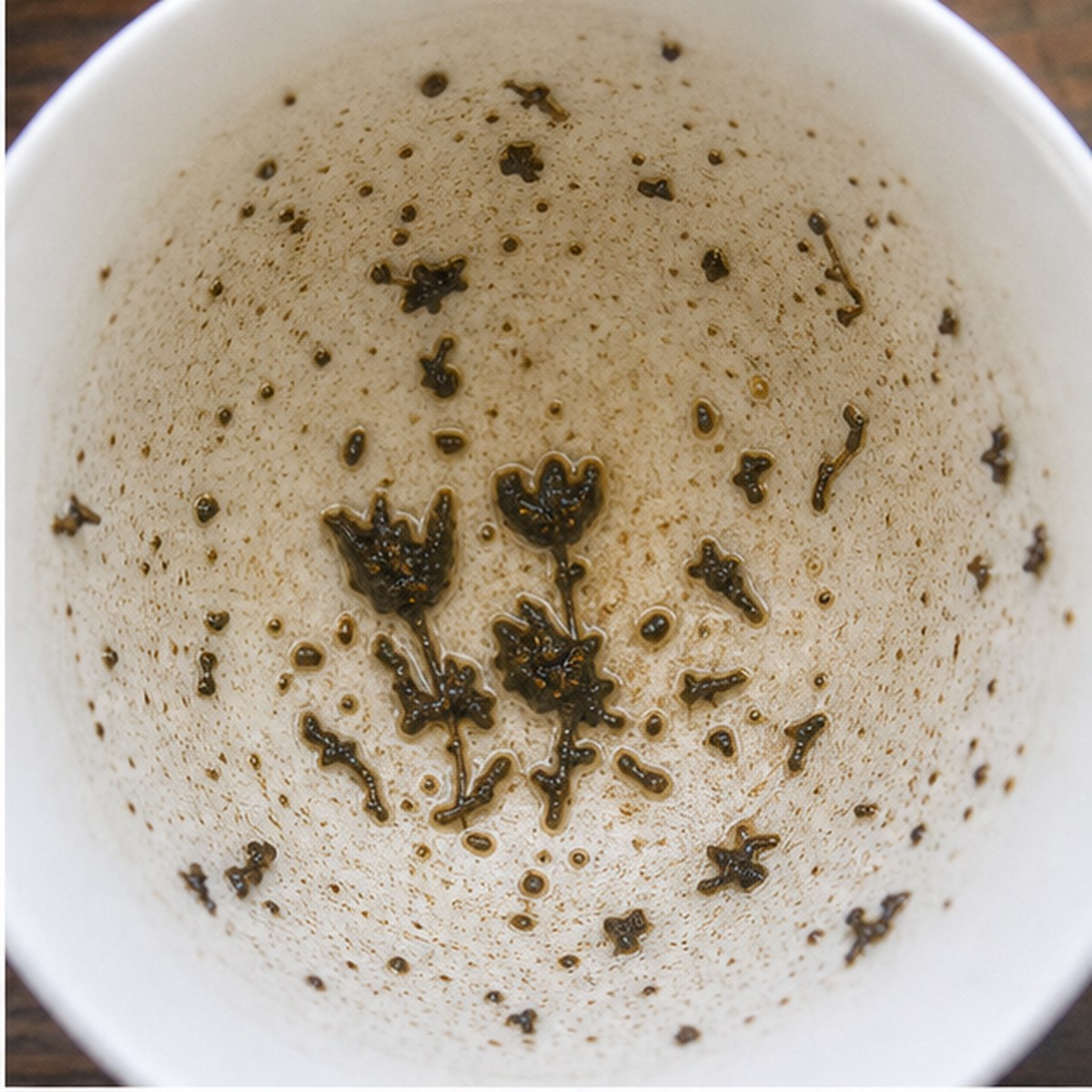 Tulips tea leaves cup variation one