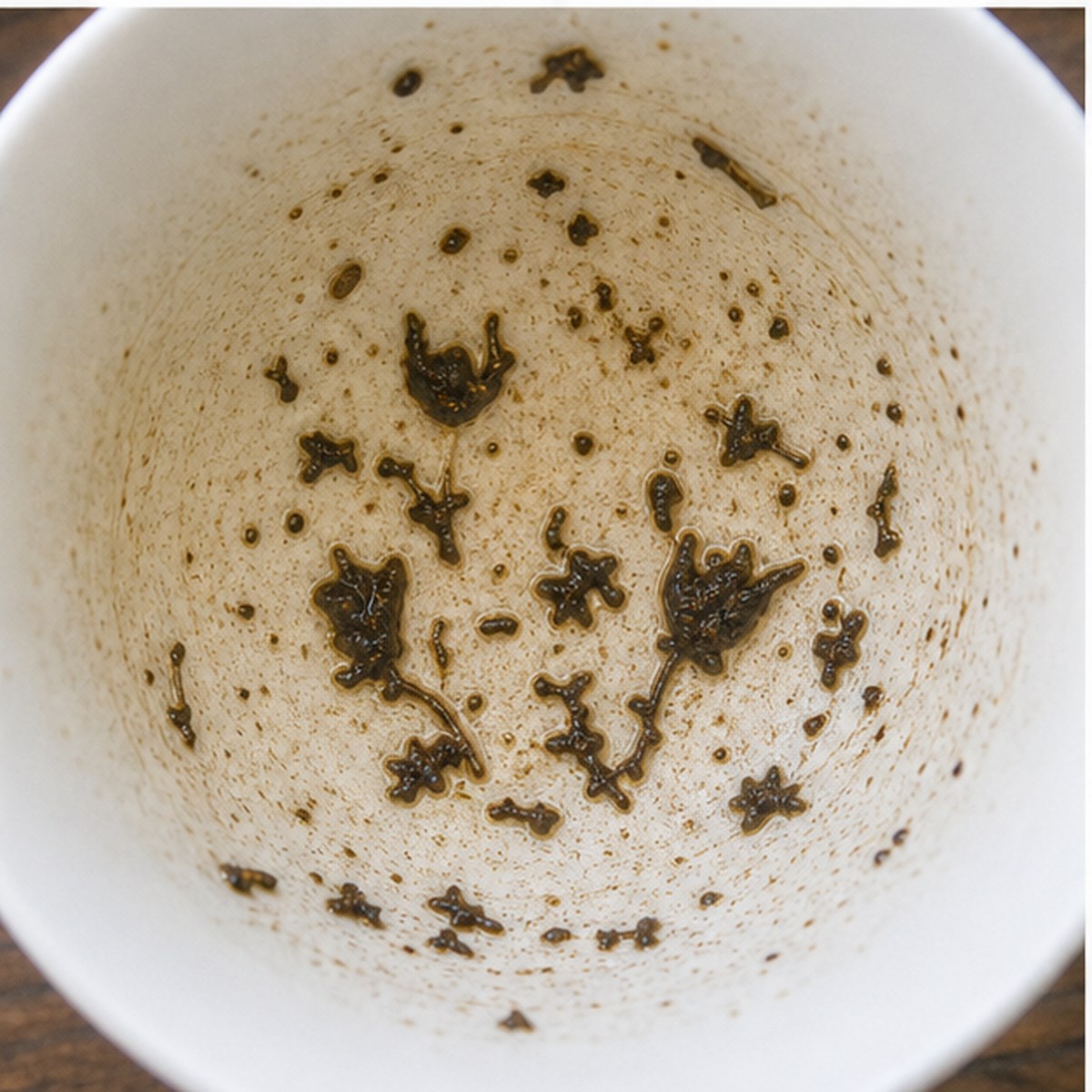Tulips tea leaves cup variation two