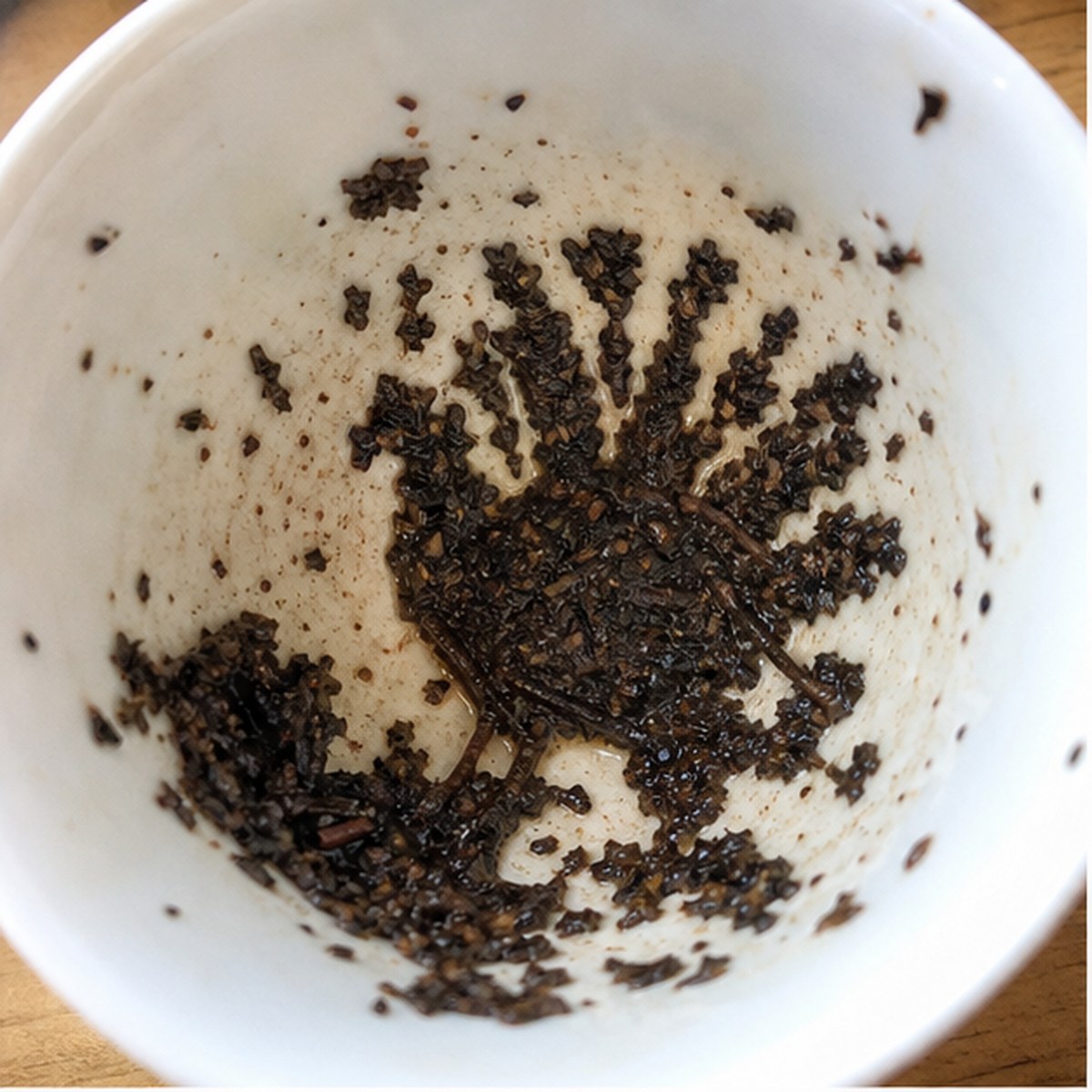 Turkey tea leaf reading cup example