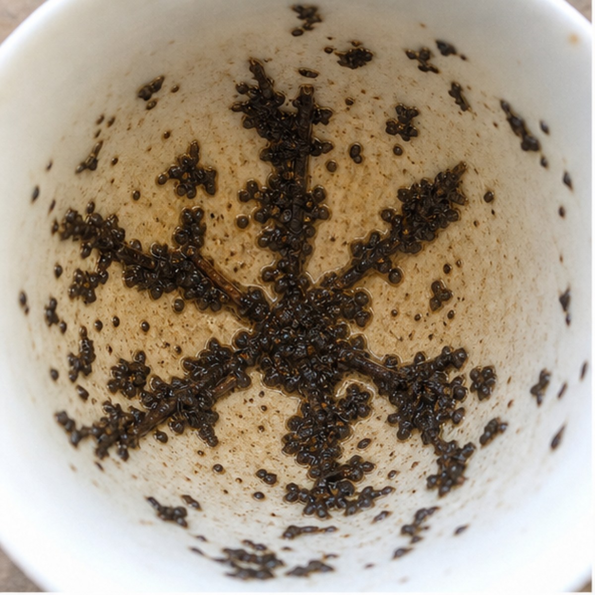 Turnstile tea leaf reading cup example