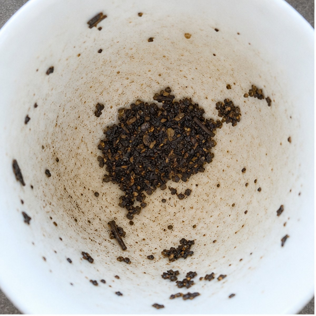 Turtle tea leaf reading cup example
