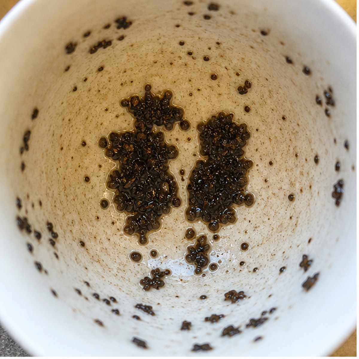 Twins tea leaf reading cup example