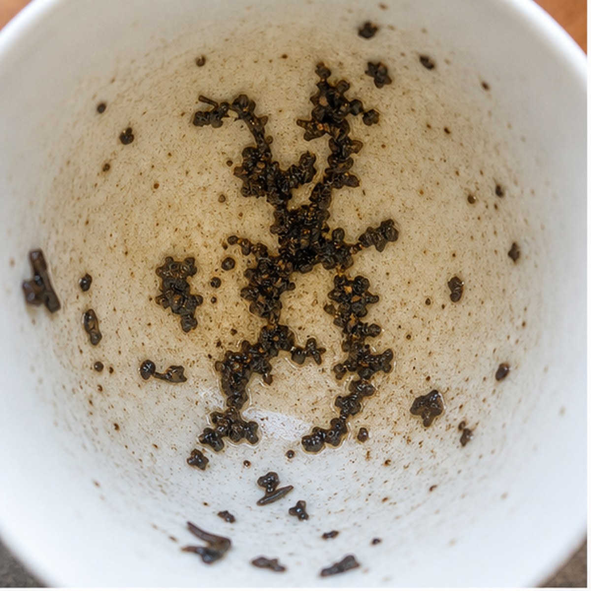 Twisted Figures tea leaf reading cup example