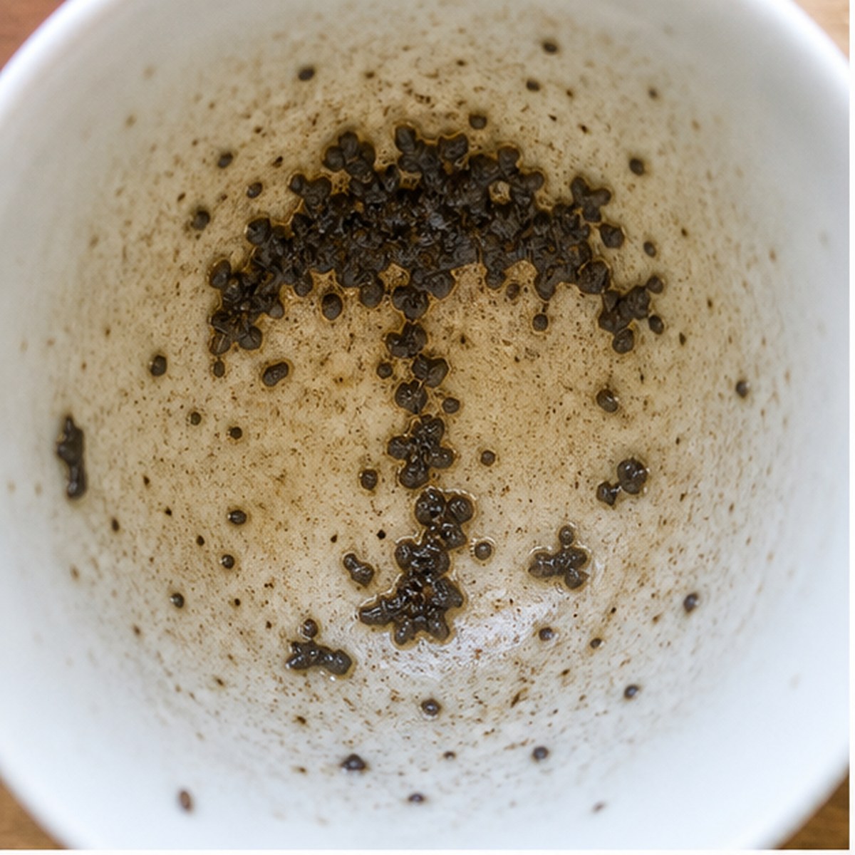 Umbrella tea leaf reading cup example