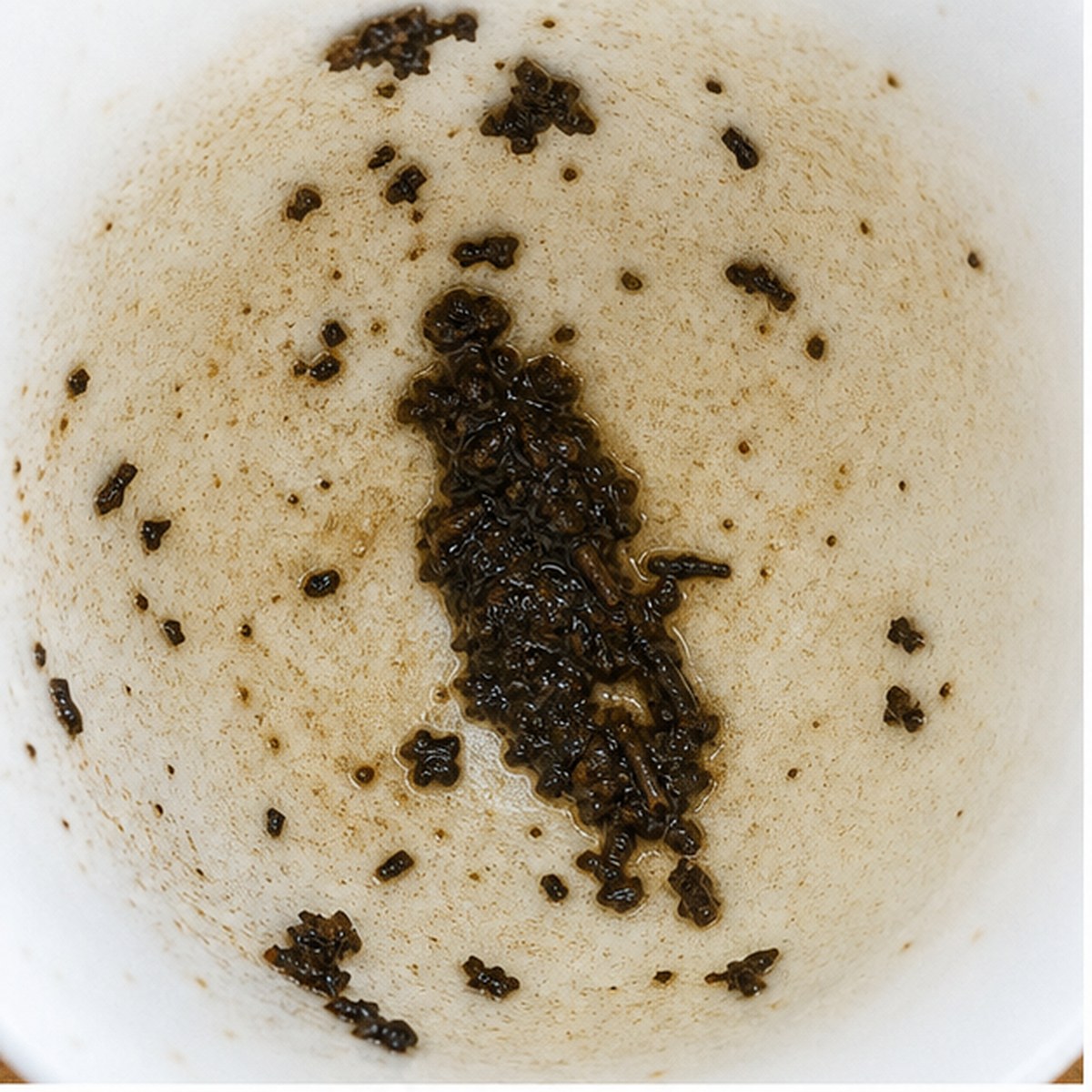 Vegetable Marrow tea leaf reading cup example