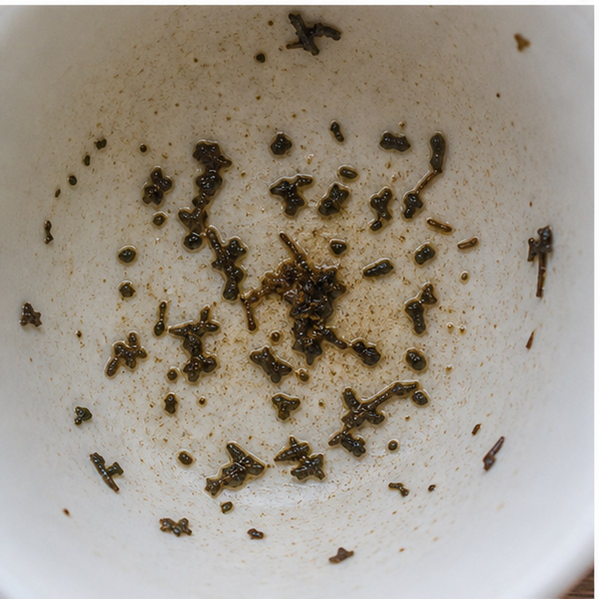 Violets tea leaves cup variation two
