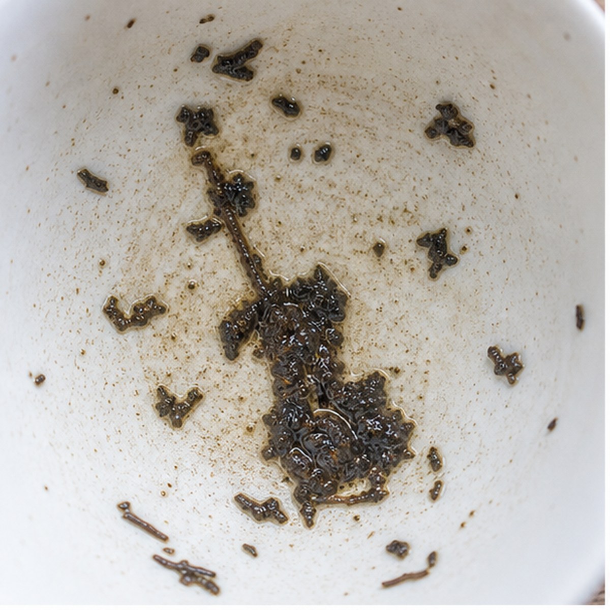 Violin tea leaf reading cup example