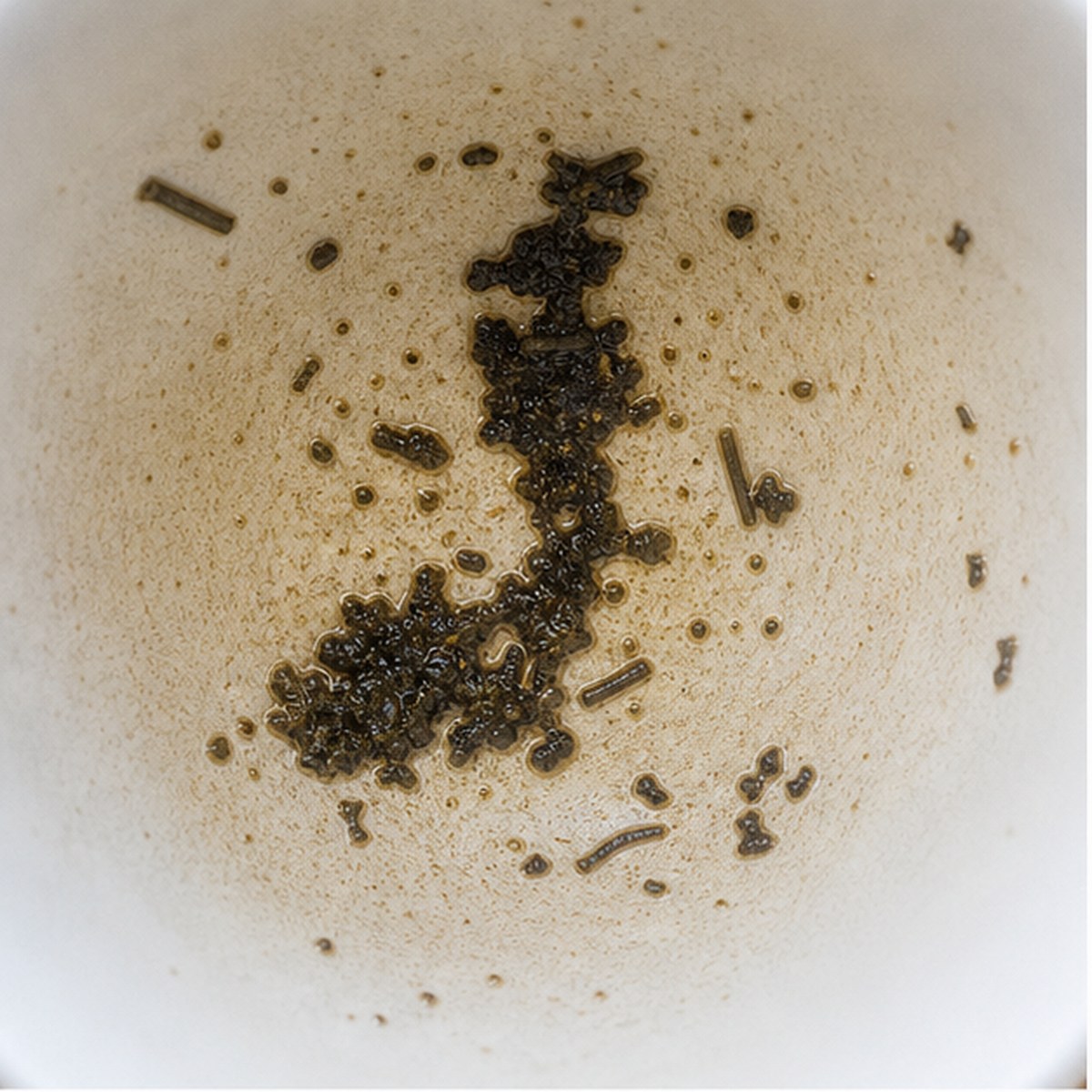 Wading Boot tea leaf reading cup example