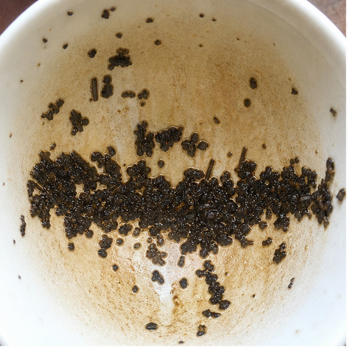 Wall tea leaf reading cup example