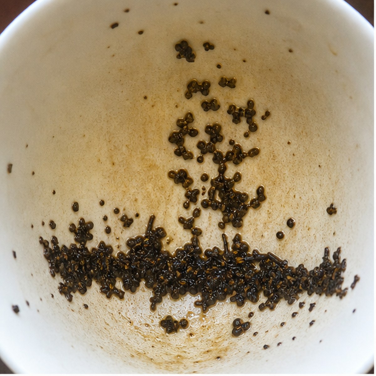 Wallflower tea leaf reading cup example