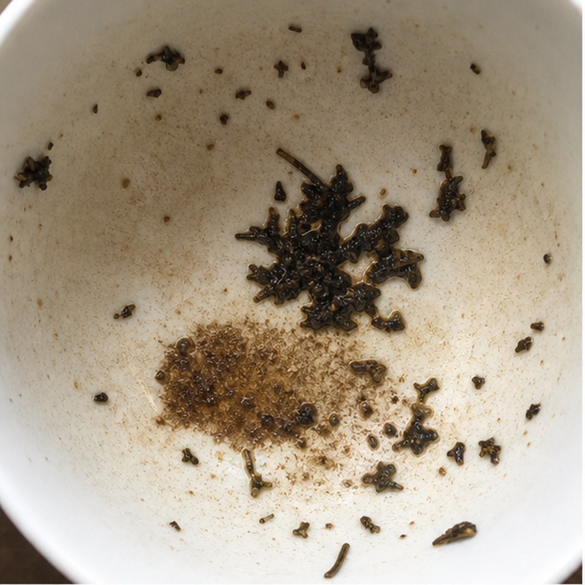 Water Lily tea leaf reading cup example