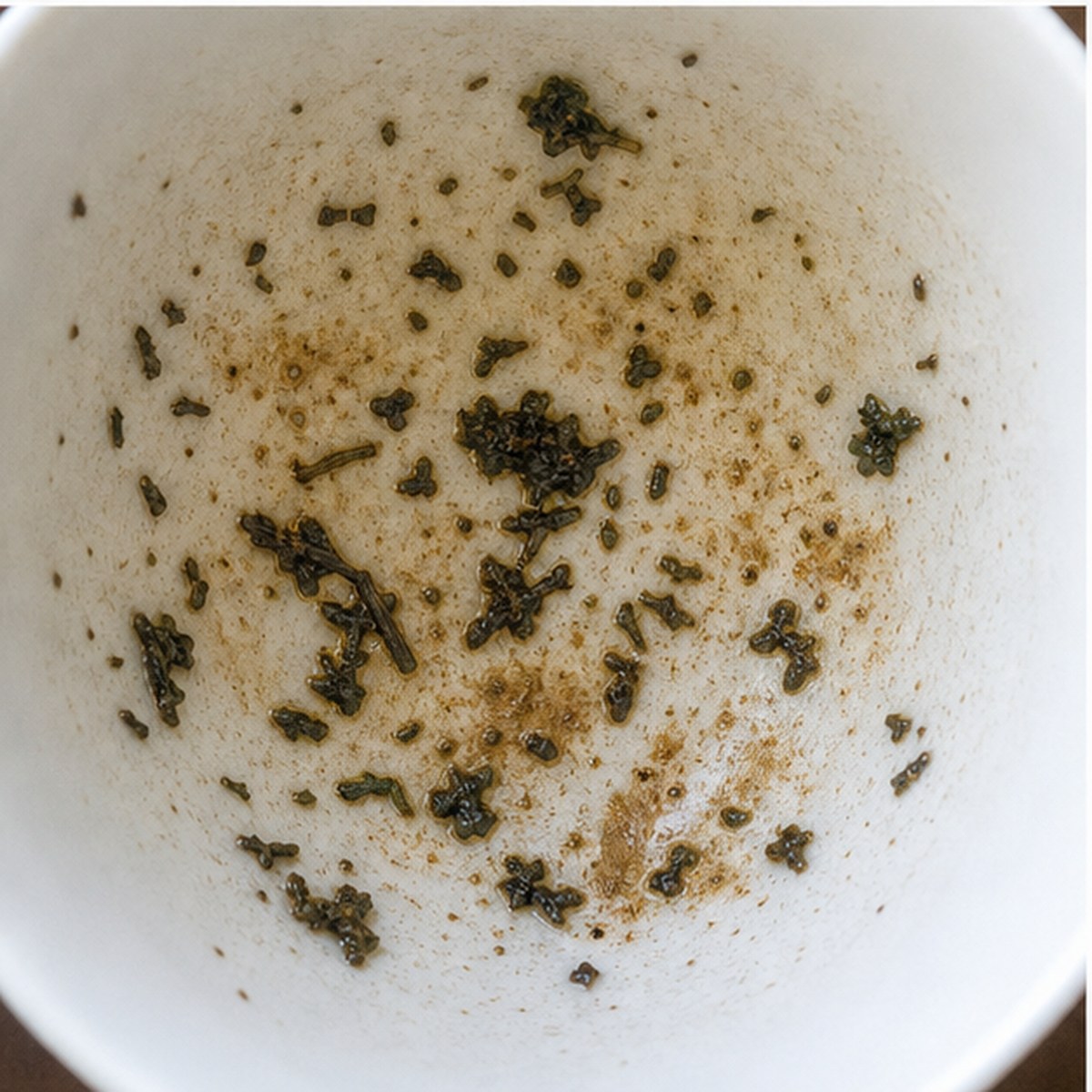 Water tea leaves cup variation two