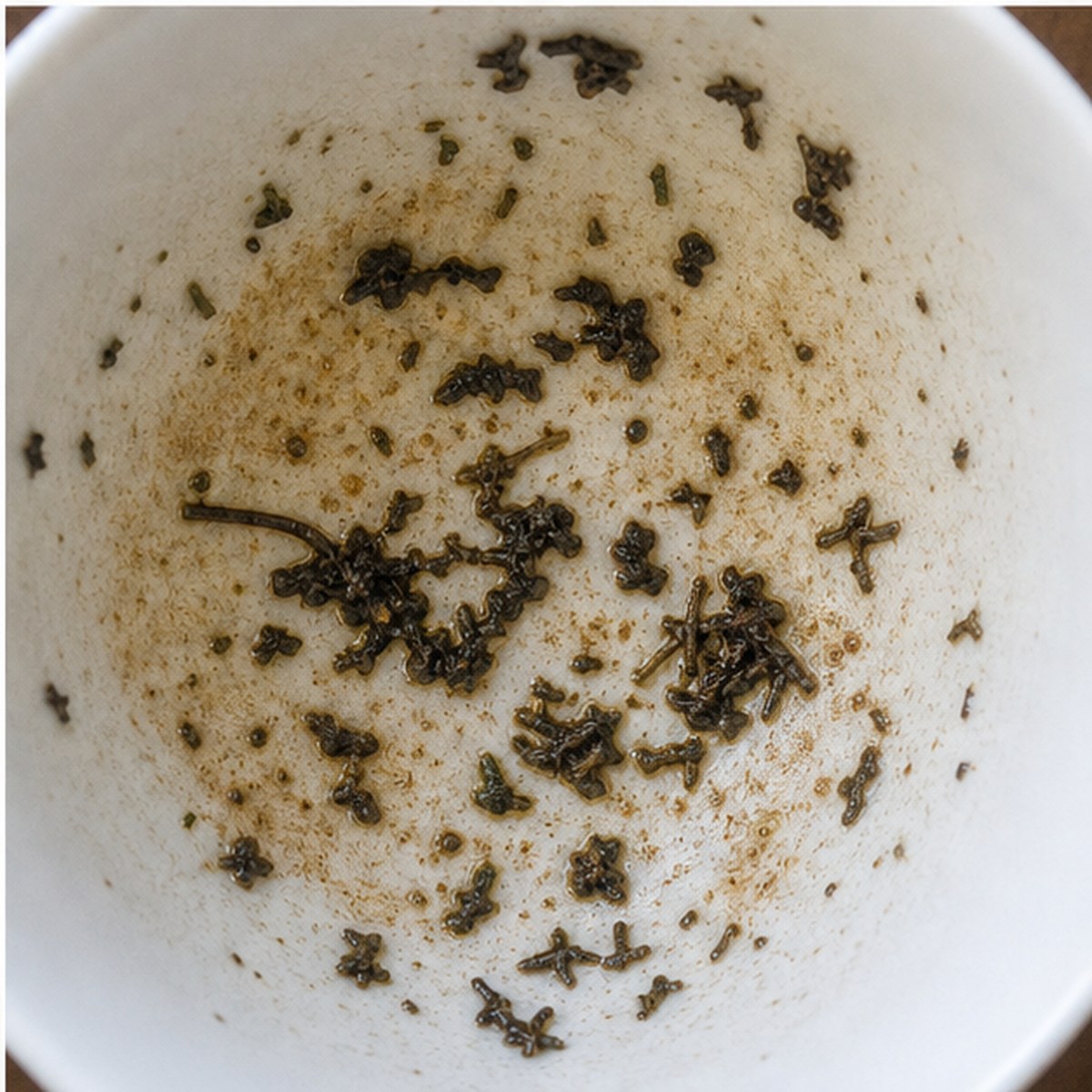 Water tea leaves cup variation three