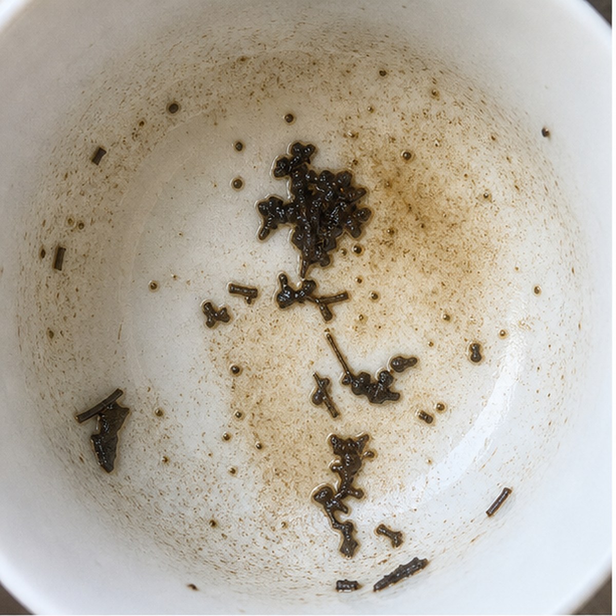 Weathercock tea leaf reading cup example