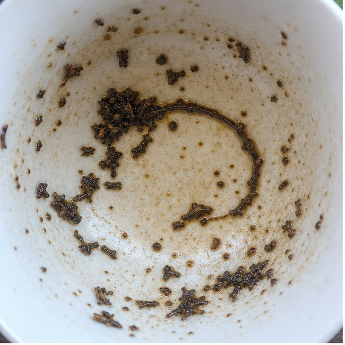 Whip tea leaf reading cup example