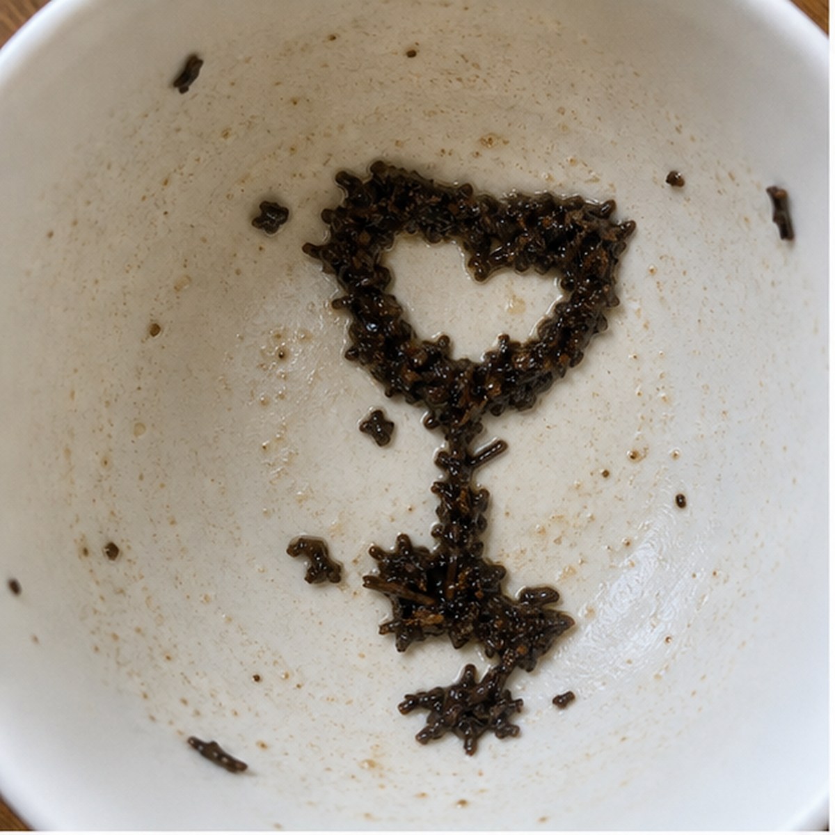 Wine Cup tea leaf reading cup example