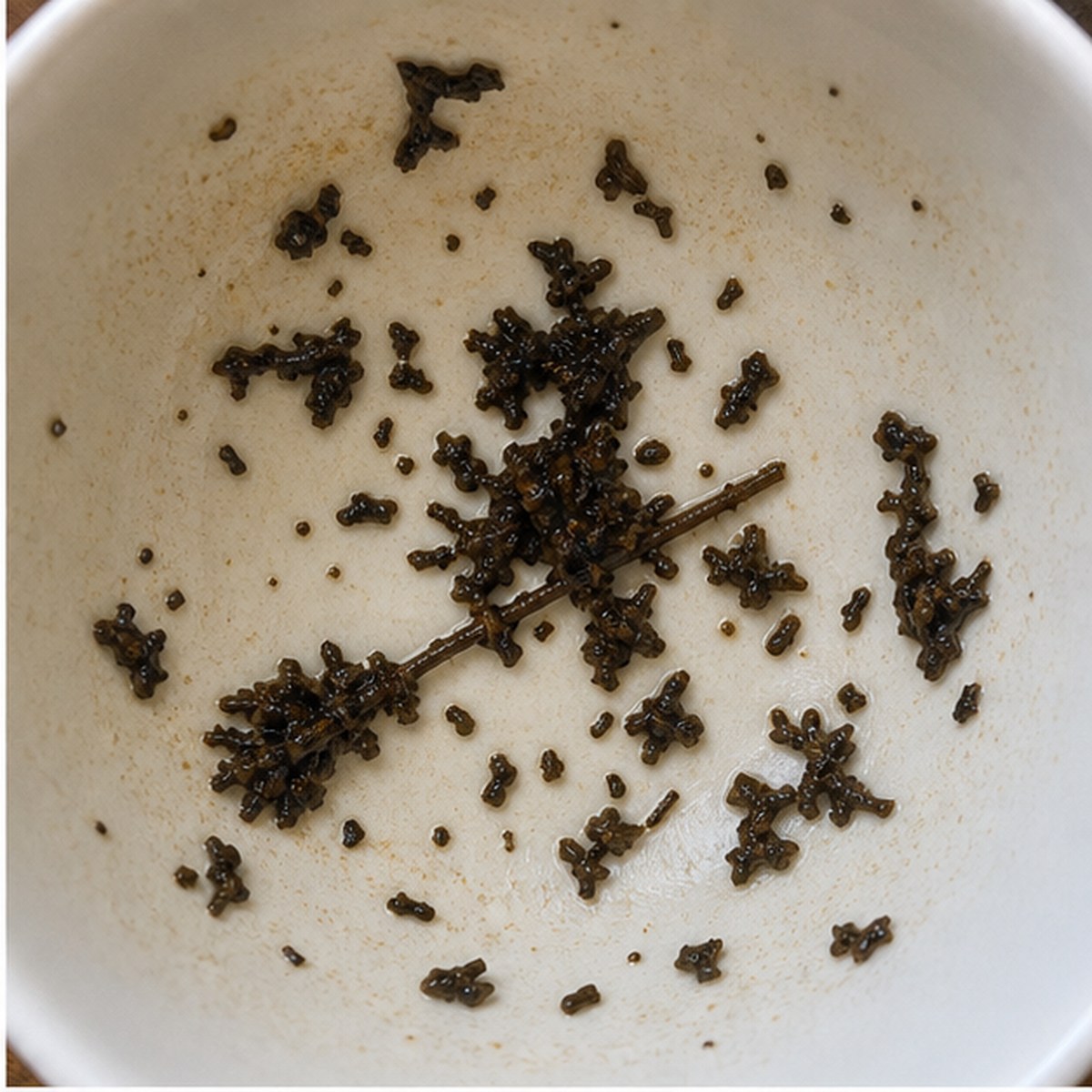 Witch On Broom tea leaves cup variation one