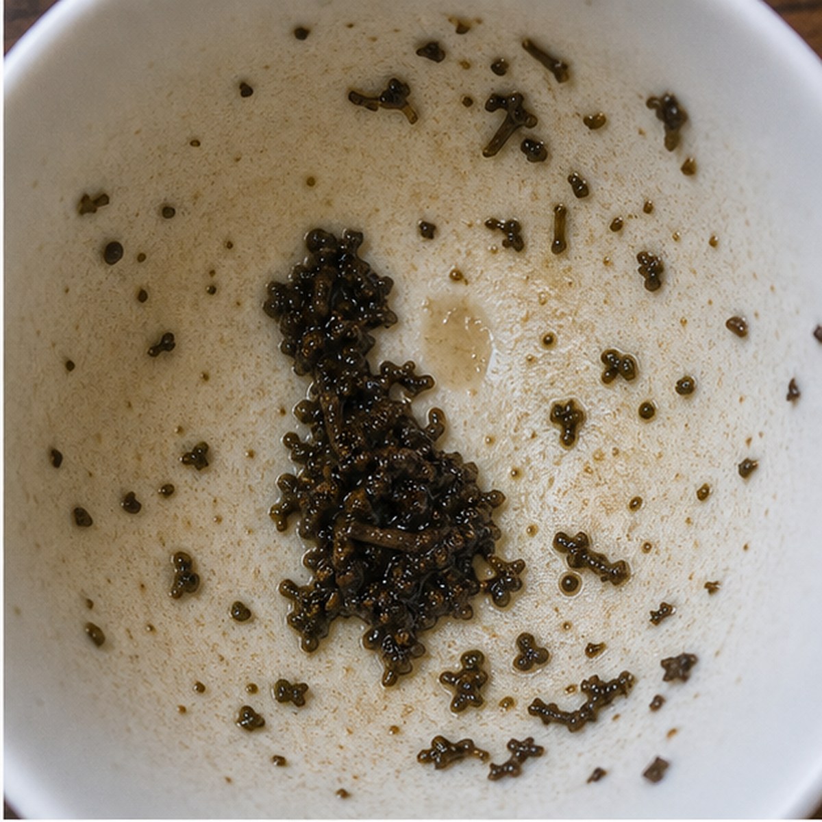 Woman Holding A Mirror tea leaves cup variation one