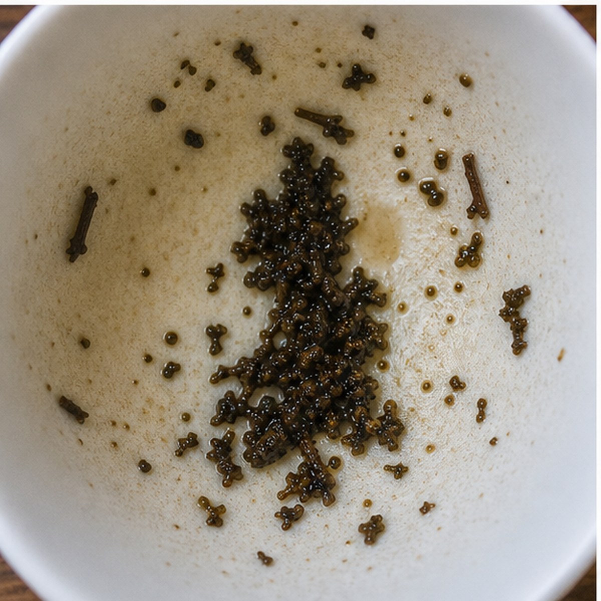 Woman Holding A Mirror tea leaves cup variation two