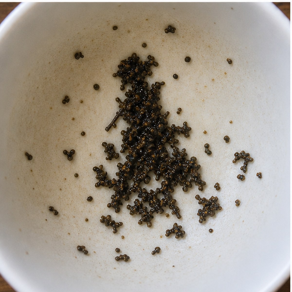 Woman tea leaves cup variation two