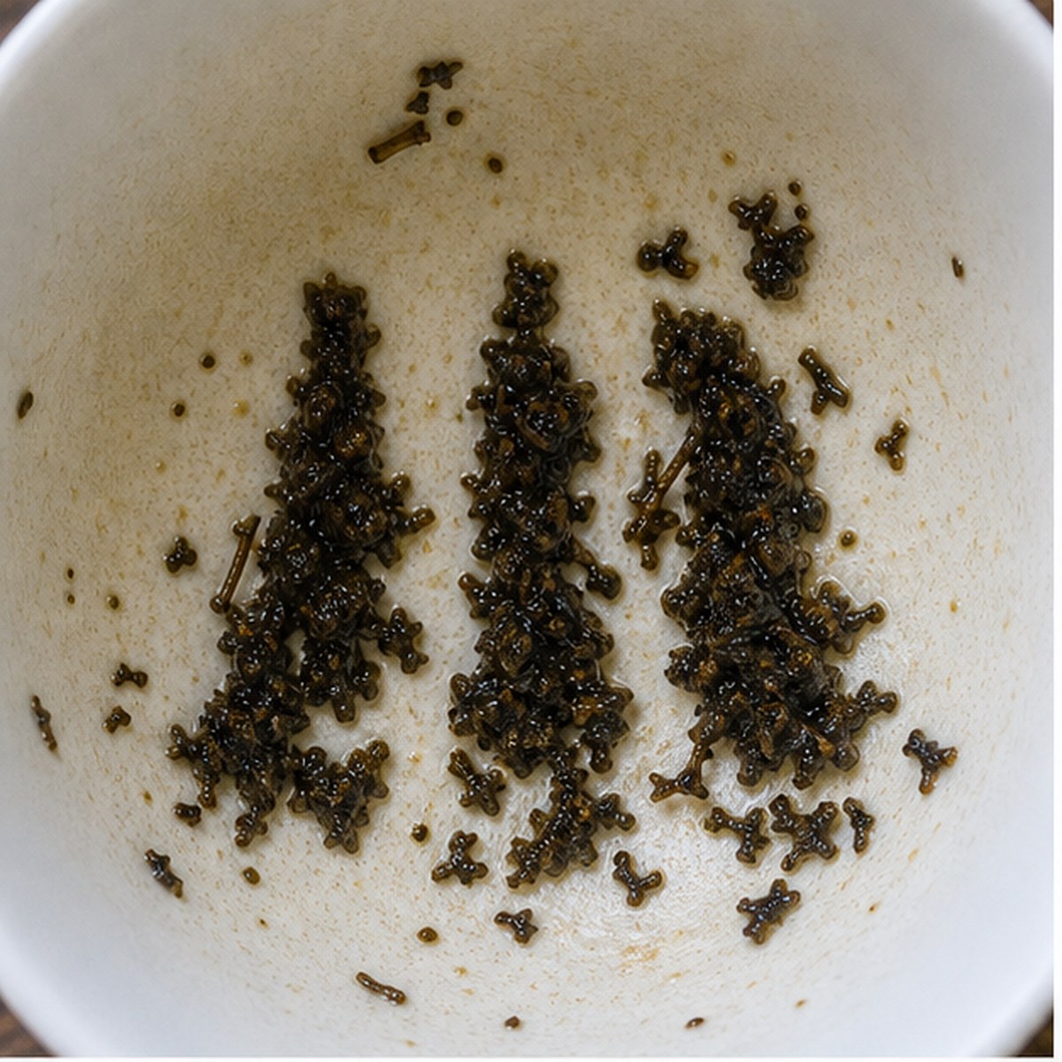 Women tea leaf reading cup example
