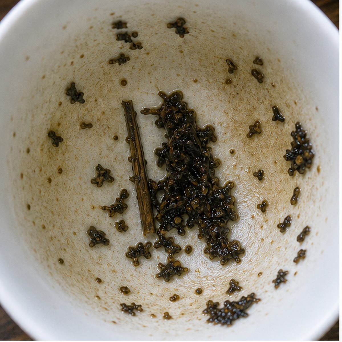 Woodpecker tea leaf reading cup example