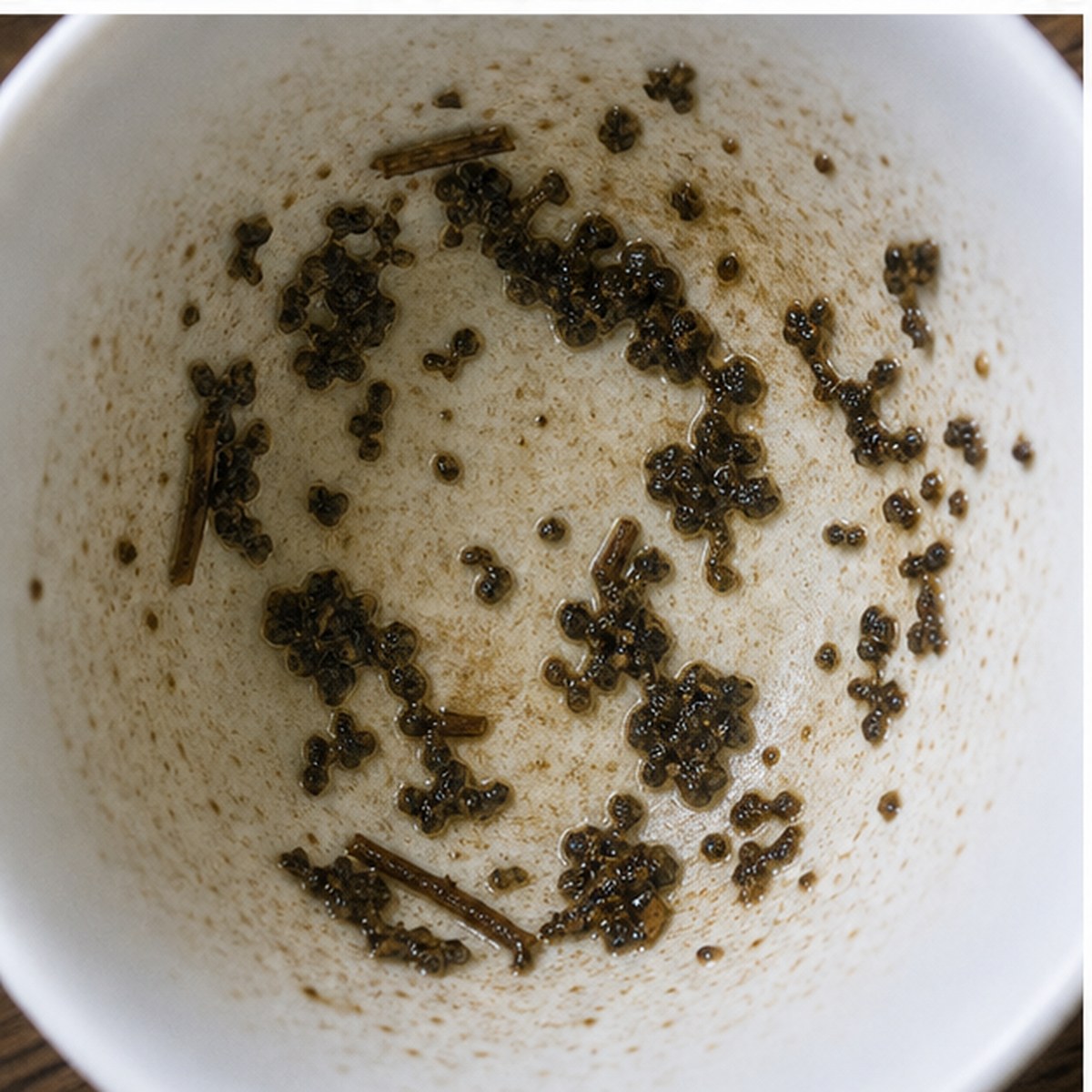 Wreath tea leaves cup variation two