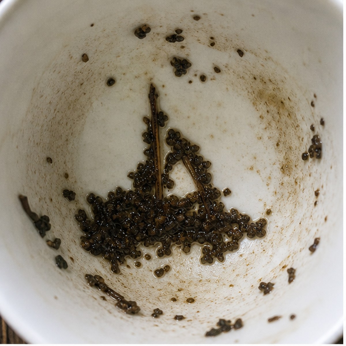 Yacht tea leaf reading cup example