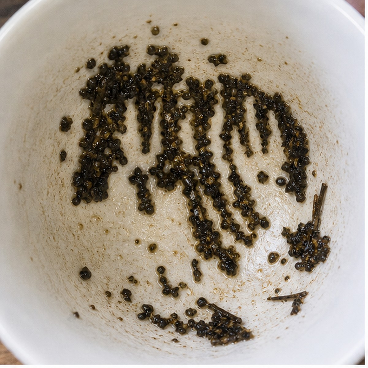 Zebra tea leaf reading cup example